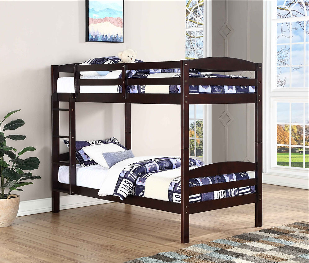 Espresso B-124E Twin Over Twin Bunk Bed