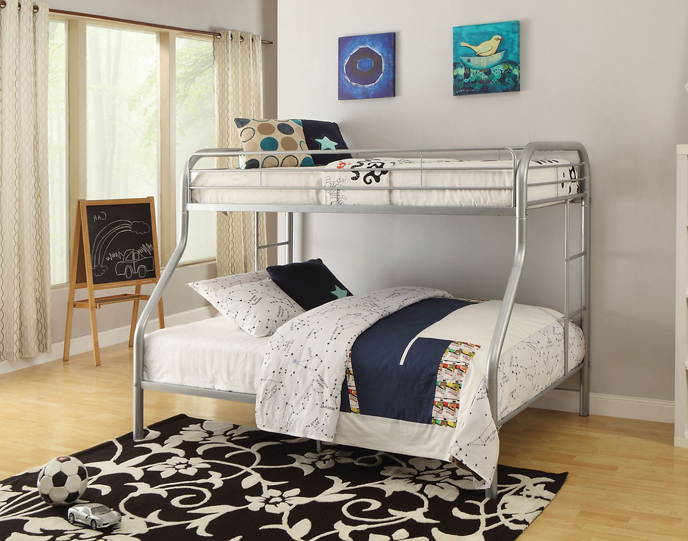 Grey B-501G Single Over Double Bunk Bed